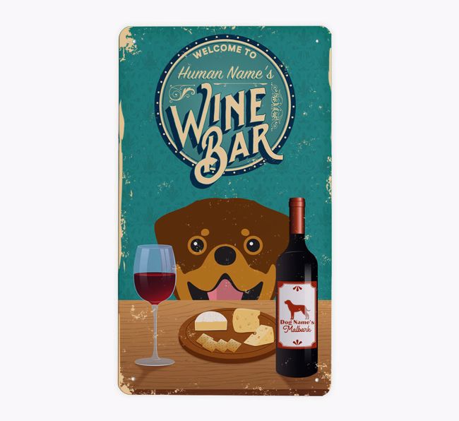 Wine Bar: Personalised {breedFullName} Metal Sign